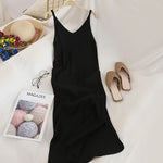 Load image into Gallery viewer, V Neck Solid Knitted Dress
