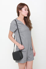 Load image into Gallery viewer, Mel Emboss Pocket Romper in Grey
