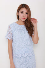Load image into Gallery viewer, Athena Scallop Crochet Top in Blue
