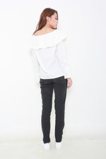 Load image into Gallery viewer, Gabriella Ruffle Top in White
