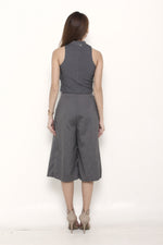 Load image into Gallery viewer, Trina Pin Stripe Box Culottes in Grey
