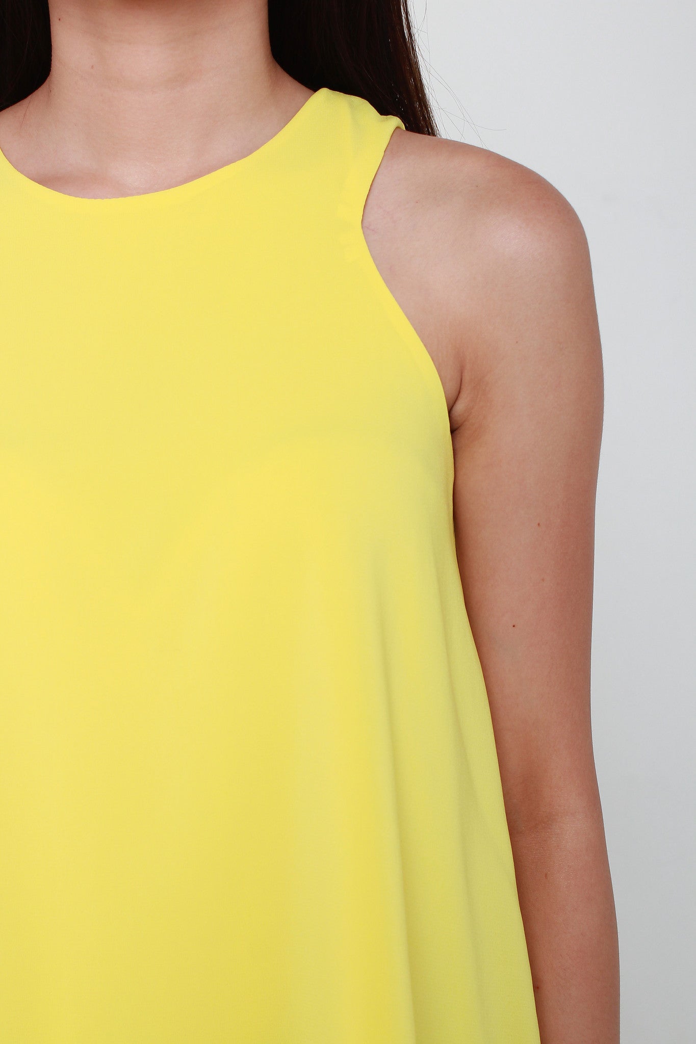 Trapeze Cut In Top in Yellow