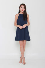 Load image into Gallery viewer, Avalon Trapeze Dress in Navy
