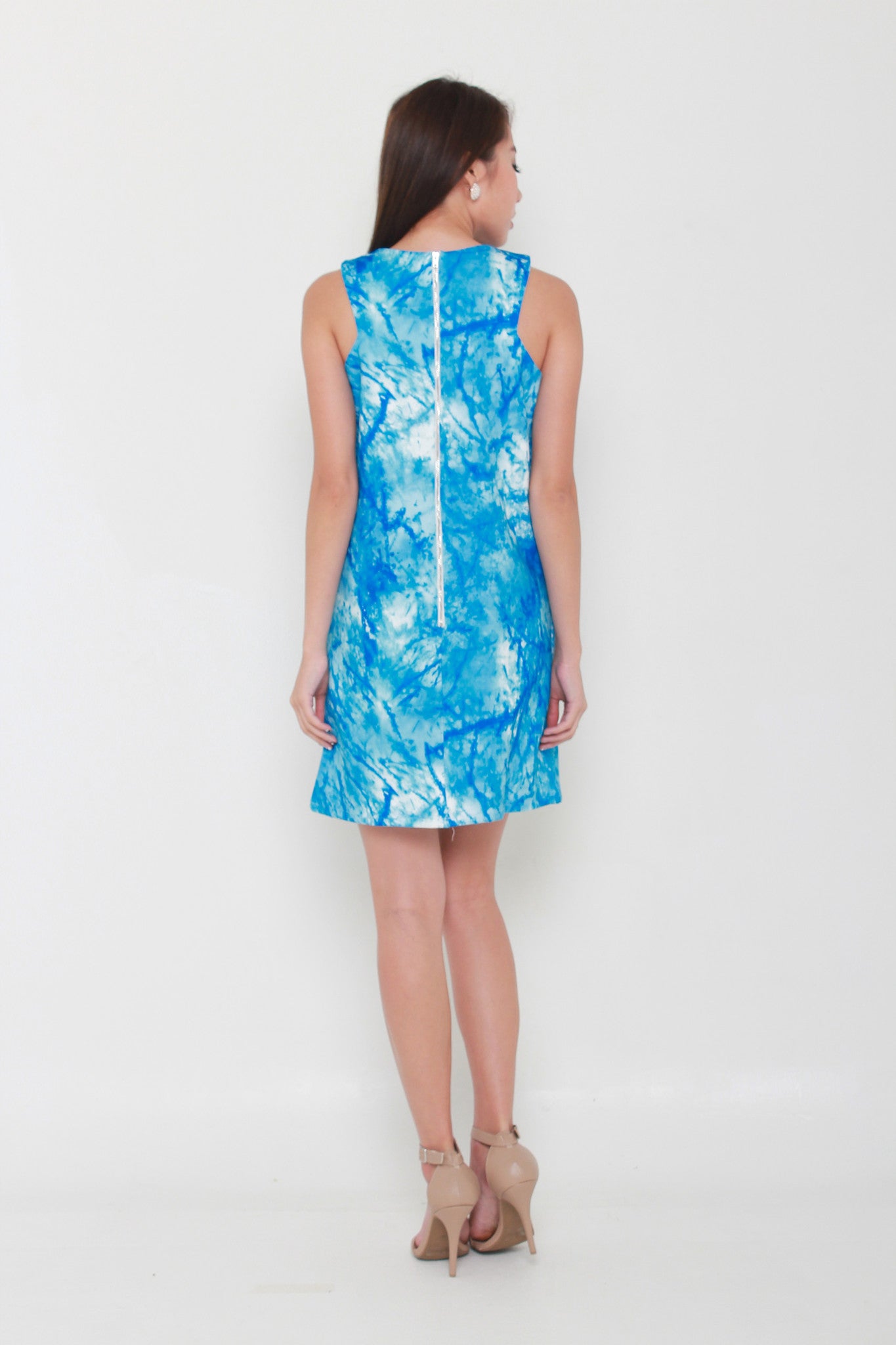 Ocean Abstract Dress in Blue