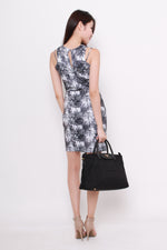 Load image into Gallery viewer, Yale Cut In Dress in Palm Prints (Grey)
