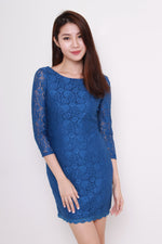 Load image into Gallery viewer, *NASSA* Taylor Lace Dress in Blue
