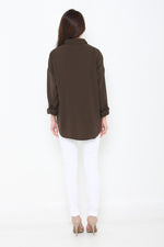 Load image into Gallery viewer, Venus Texture Line Pocket Shirt in Green

