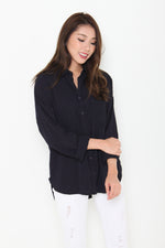 Load image into Gallery viewer, Venus Texture Line Pocket Shirt in Blue
