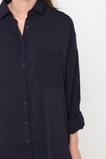 Load image into Gallery viewer, Venus Texture Line Pocket Shirt in Blue
