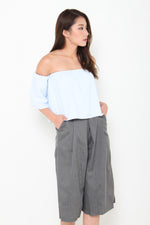 Load image into Gallery viewer, France Off Shoulder Top in Blue
