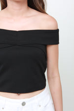 Load image into Gallery viewer, Aura Off Shoulder Top in Black
