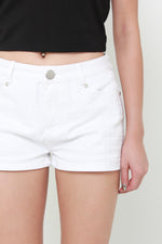 Load image into Gallery viewer, Tae Embroidery Shorts in Denim White

