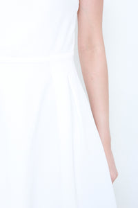 Milena Textured Back Cut Out Dress in White