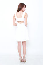 Load image into Gallery viewer, Milena Textured Back Cut Out Dress in White
