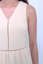 Load image into Gallery viewer, Estee Lattice Insert Dress in Cream
