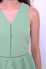 Load image into Gallery viewer, Estee Lattice Insert Dress in Green
