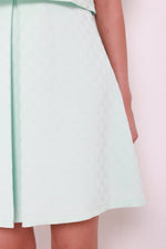 Load image into Gallery viewer, Fran Emboss Pleat Crop Dress in Mint
