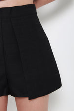 Load image into Gallery viewer, Sonia Tweed Layer Skorts in Black
