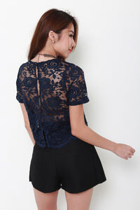 Barbie Lace Top in Navy