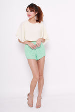 Load image into Gallery viewer, Iris Lace Shorts in Green
