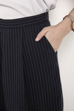 Load image into Gallery viewer, Trina Pin Stripe Box Culottes in Blue
