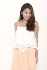 Load image into Gallery viewer, Jaya Crochet Panel Top in White

