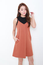 Load image into Gallery viewer, Brooklyn Slip Dress in Camel
