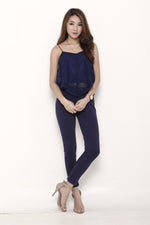 Load image into Gallery viewer, Jaya Crochet Panel Top in Blue

