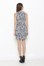 Load image into Gallery viewer, Kristy Layer Cut Aztec Bodycon Dress in Black
