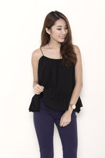 Load image into Gallery viewer, Coco Flutter Sleeve Top in Black
