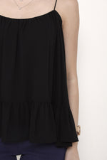 Load image into Gallery viewer, Coco Flutter Sleeve Top in Black
