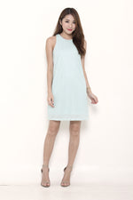 Load image into Gallery viewer, Aztec Lace Shift Dress in Mint
